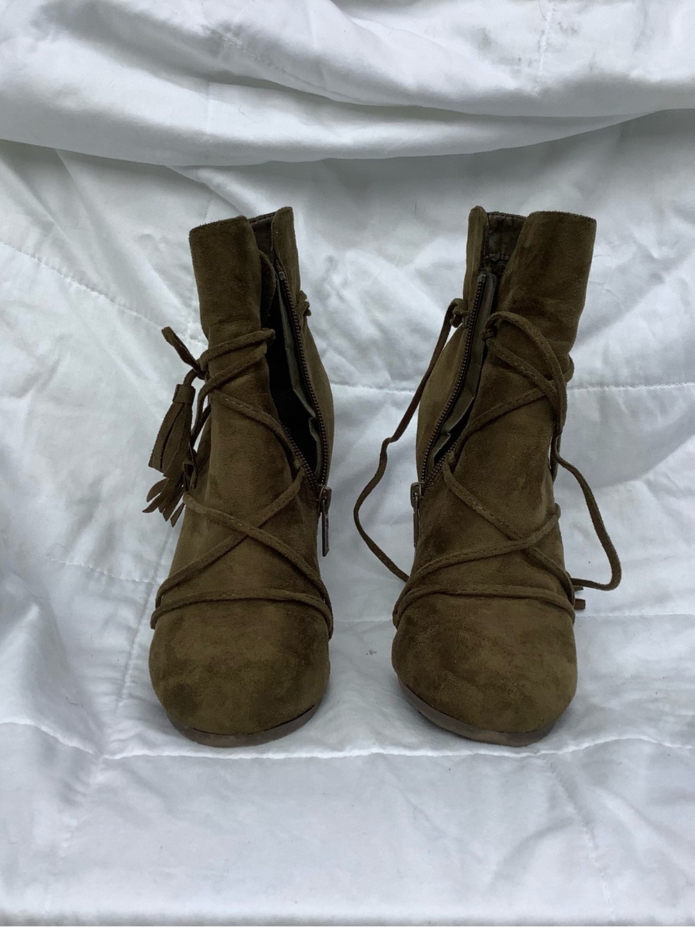 Breckelles Olive Ankle Booties